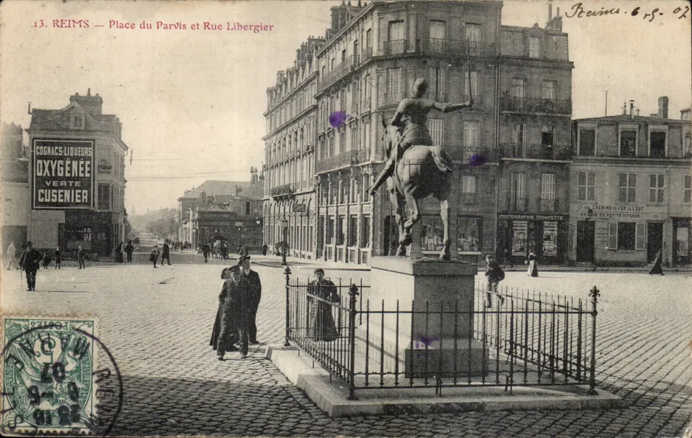 Reims — Place du Parvis und Rue Libergier — Cusenier - Vorderseite