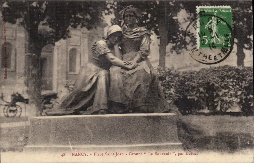 NANCY - Place Saint-Jean - Gruppe "Le Souvenir", von Dubois - Vorderseite