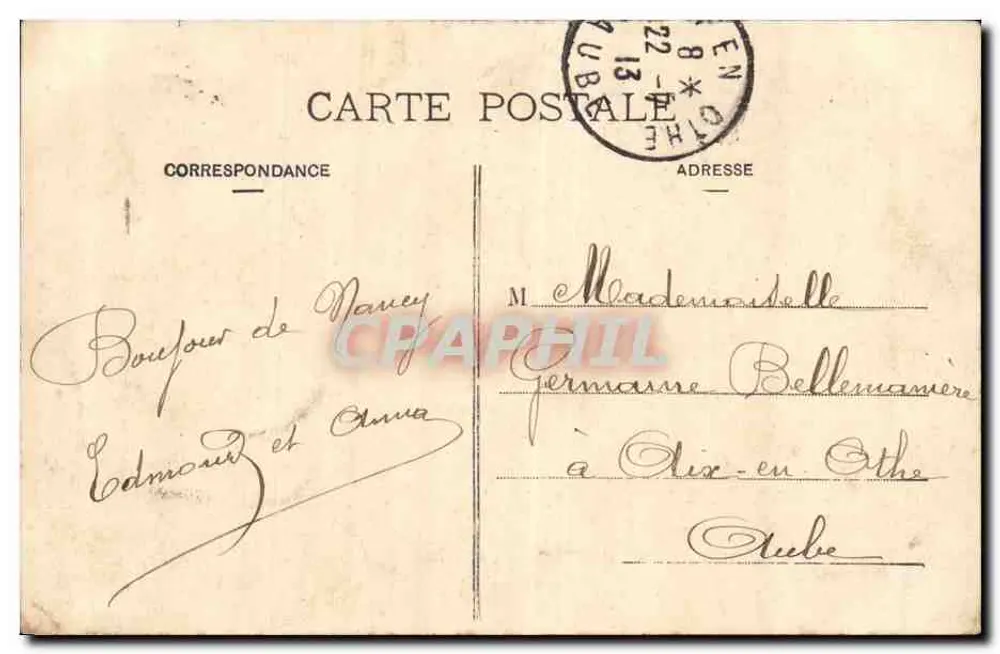 NANCY — Ansicht der Place Stanislas und des Rathauses — unbekannter Verleger, Nr. 84 - Rückseite