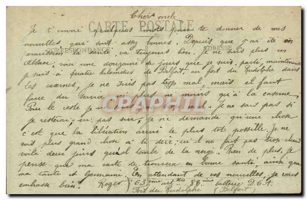 Oderen — Vista geral — Edição J. K. 63, Thann - Verso