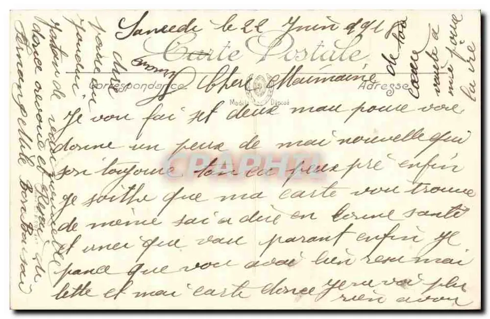Angoulême — Vista no Jardim Verde — LL. N° 11 - Verso