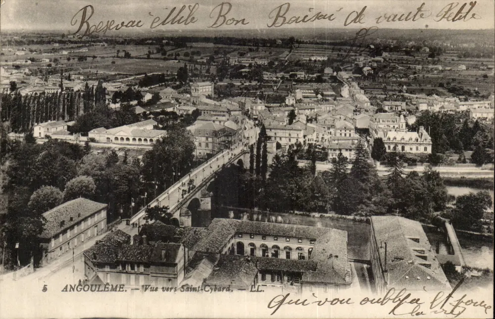 Angoulême — Vista para Saint-Cybard — LL. N°5 - Frente
