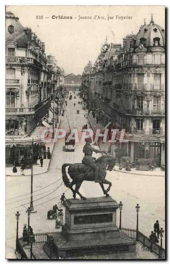 Orléans — Statue der Jeanne d'Arc von Foyatier — n° 816 - Vorderseite
