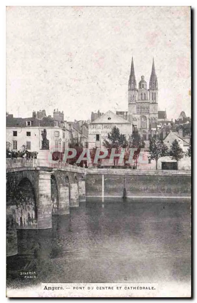 Angers — Pont do Centro e Catedral — Staerck Paris - Frente