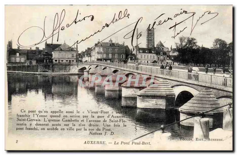 Auxerre — O Ponte Paul-Bert — Toclot, Édit. Auxerre - Frente