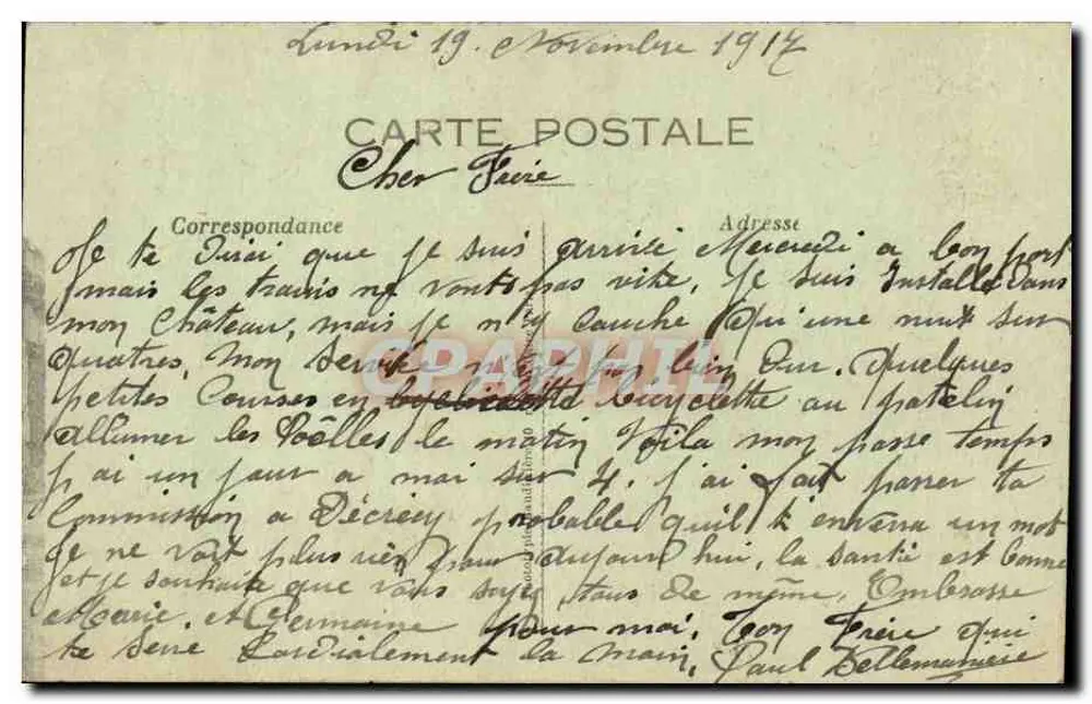 Vailly-sur-Aisne — Hauptstraße nach deutscher Evakuierung (1917) — Verlag: France Érable, Nr. 1886 - Rückseite