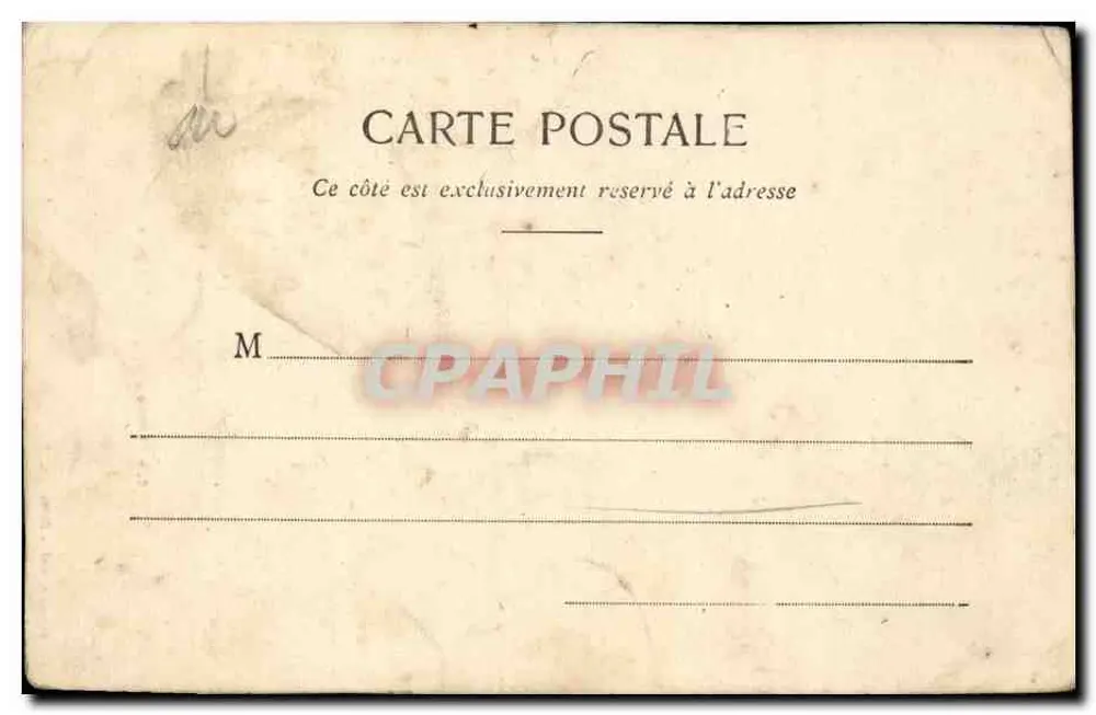 Castelo de Anet - O Vestíbulo — editor Ch. Foucault, Dreux, n°5 - Verso