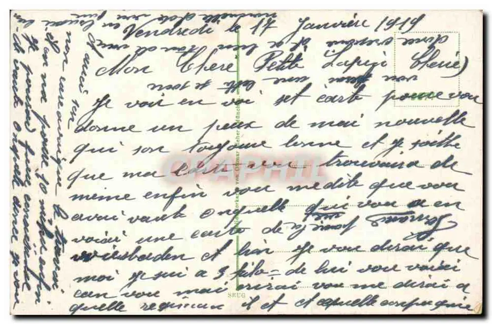 Biebrich — Anlegestelle für Dampfschiffe des Rheins — unbekannter Verlag - Rückseite