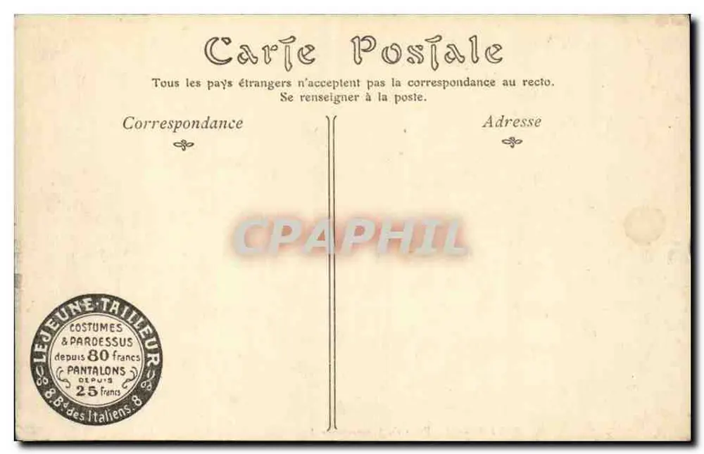 ALGER — Die Regierungssquare — ND. Phot. - Rückseite
