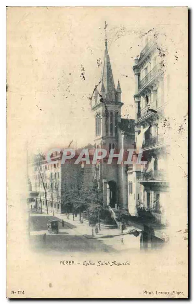 Alger — Igreja de São Agostinho — Fot. Leroux, Alger, N° 124 - Frente