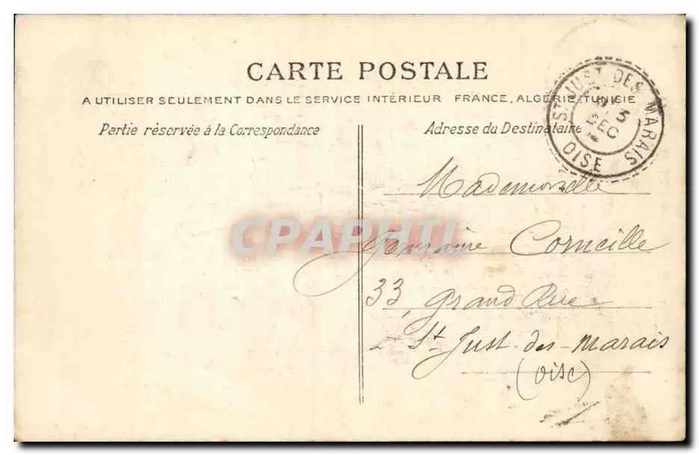 ALGER — Innenansicht der Moschee, Rue de la Marine — Sammlung Iwale P. - Rückseite