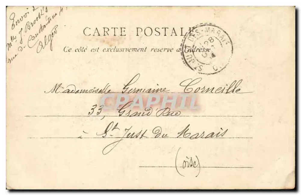 Algésiras — Krankenhaus des Dey und Kapelle — Verleger P. S. n°261 - Rückseite