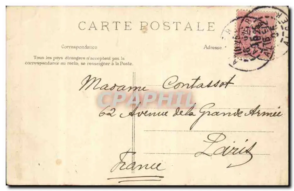 ALGER — Sommerpalast des Gouverneurs — Ideal Collection P. S. - Rückseite
