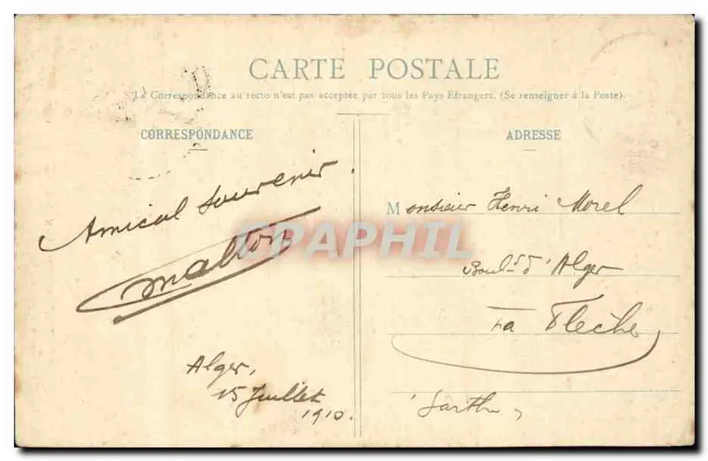 Algerien - Kasbah, Rue Ben-Ali — E. L. édit., Alger, n°44 - Rückseite