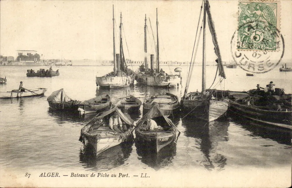 ALGER — Fischerboote am Hafen — LL. — N° 87 - Vorderseite