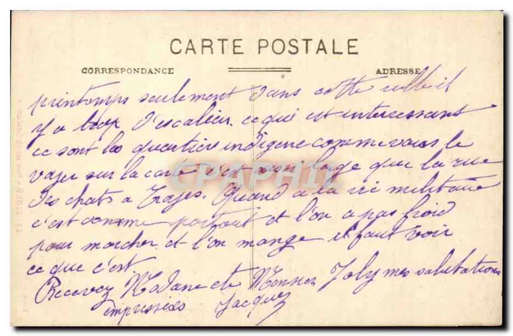 ALGER - Straße der Kasbah — Verleger Barr A. P., Nr. 47 - Rückseite