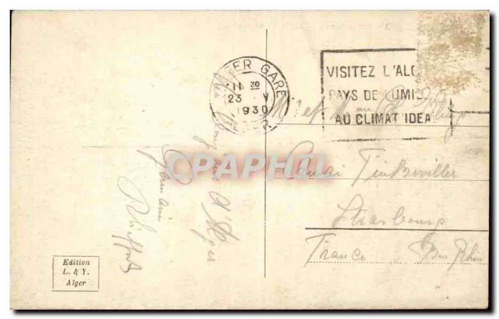 ALGER - Allgemeiner Blick vom Admiralat — Edition L. & Y. n°7 - Rückseite