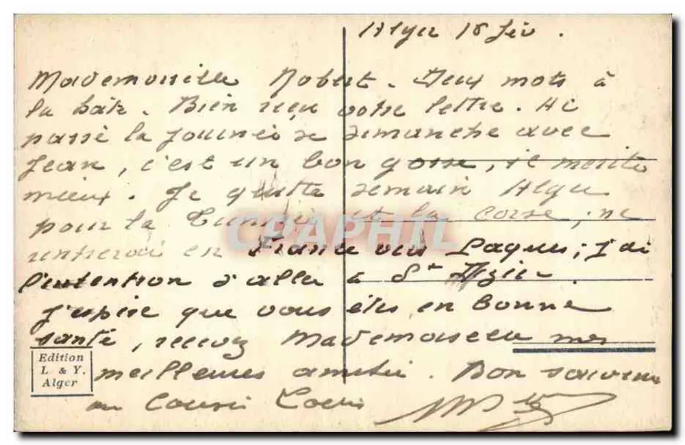ALGER und seine Terrassen — Panoramablick mit zwei geschleierten Frauen — Edition L & Y, Alger, n° 9125 - Rückseite
