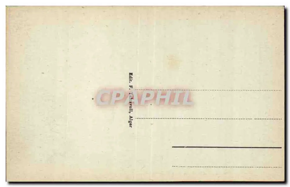 Alger - Innenansicht der Großen Moschee — Serie 58 — Verlag F. Tétrault, Alger - Rückseite