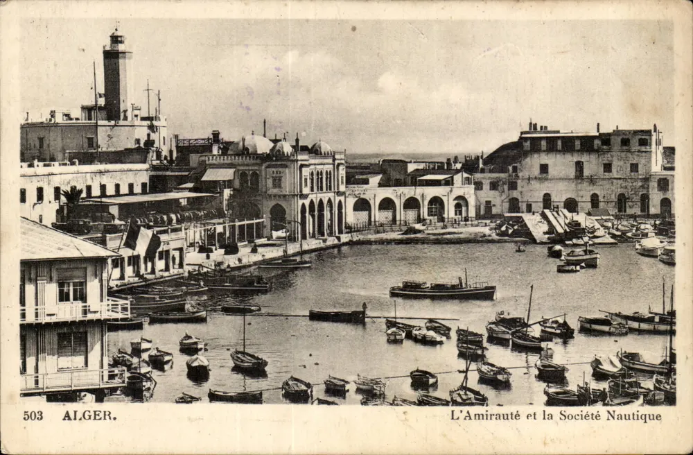 Hafen von Alger — Die Admiralität und die Nautische Gesellschaft — L. & Y. Alger, Nr. 503 - Vorderseite