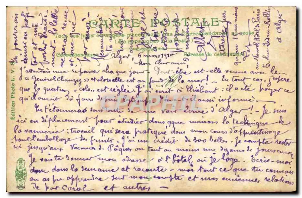 Argel - As Escolas Superiores — Edição Foto L. V. S. - Verso