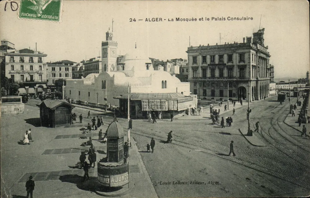 Alger — Die Moschee und das Konsulat — Louis Ledoux, Verlag, Alger - Vorderseite