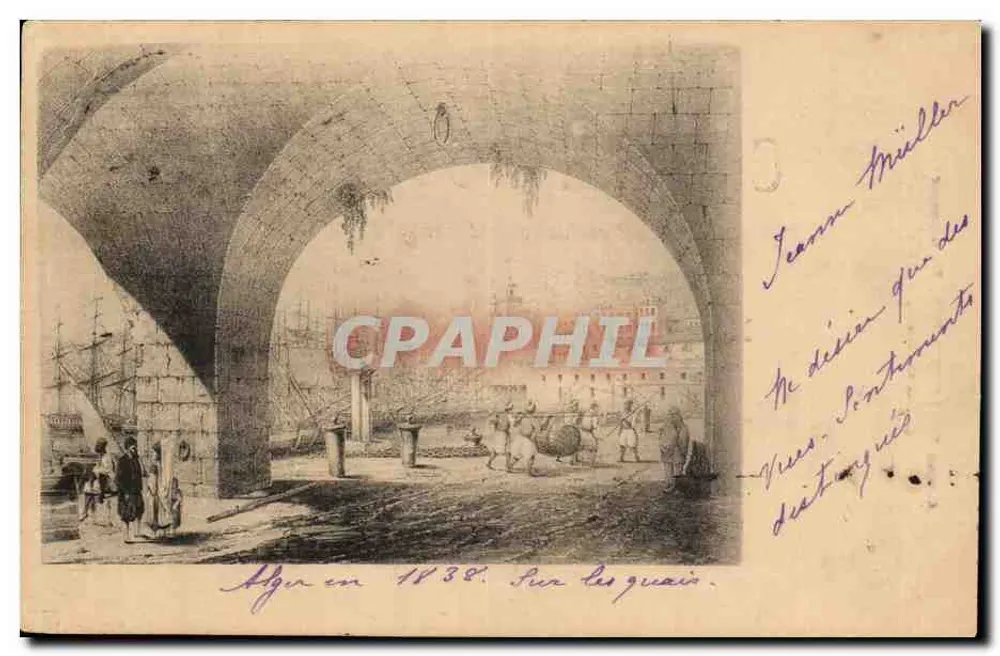 Alger en 1838 — Vue des quais — Arnold Vollenweider, photographe, Alger - Vorderseite