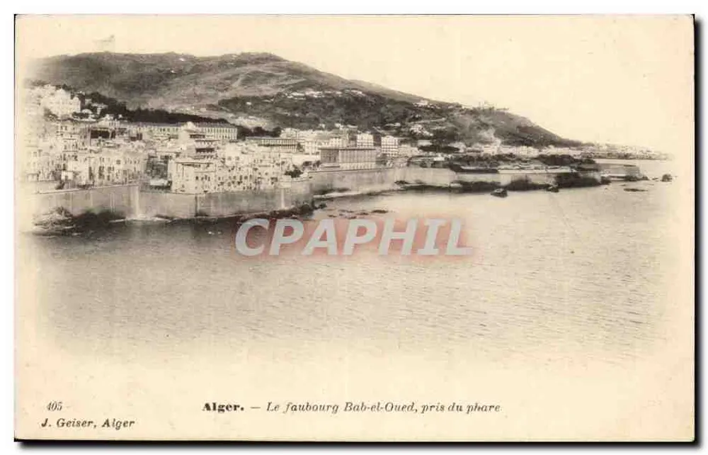 Alger — Der Viertel Bab-el-Oued, aufgenommen vom Leuchtturm — J. Geiser, Alger, n°405 - Vorderseite