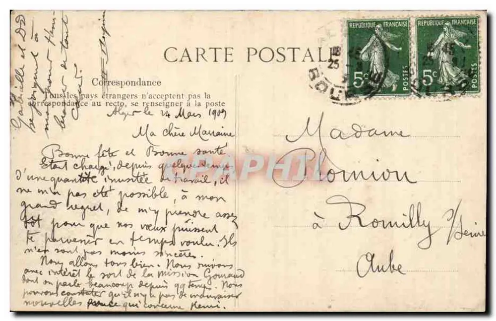 ALGER — Chiesa di Notre-Dame d'Afrique — Collection Idéale P - Verso