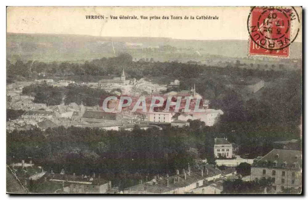 Verdun — Allgemeiner Blick, Aufnahme von den Türmen der Kathedrale — Verleger nicht erkennbar - Vorderseite