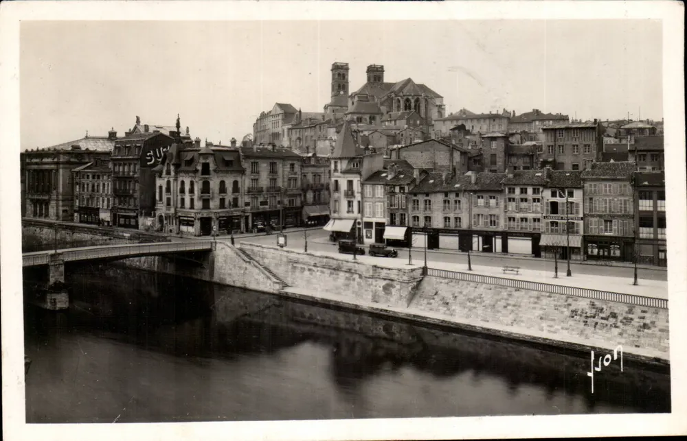 Verdun — Die Meuse, die Brücke Beaupain und die Kathedrale — Les Éditions d'Art Yvon - Vorderseite