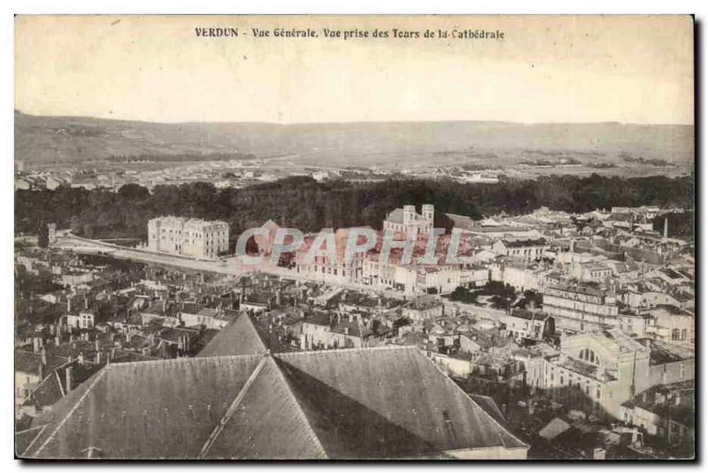 Verdun — Allgemeine Ansicht, Ansicht aus den Türmen der Kathedrale - Vorderseite