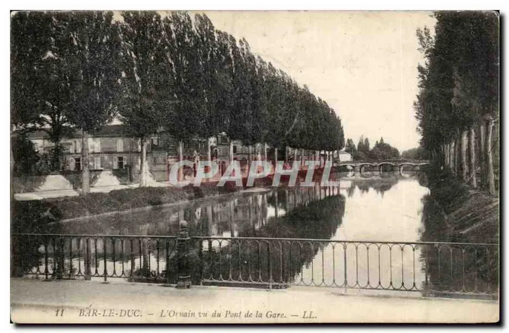 Bâr-le-Duc — Der Ornain von der Brücke der Station aus gesehen — LL, n°11 - Vorderseite