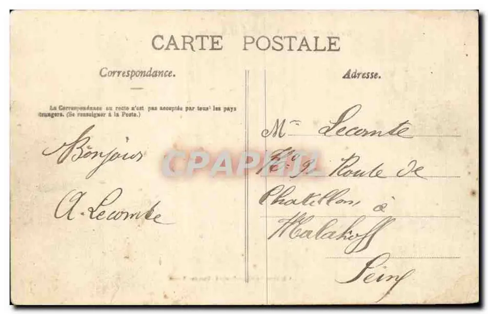 Dun-sur-Meuse — Ansicht vom Kirchplatz — Librairie Lecrinque-Dominique - Rückseite