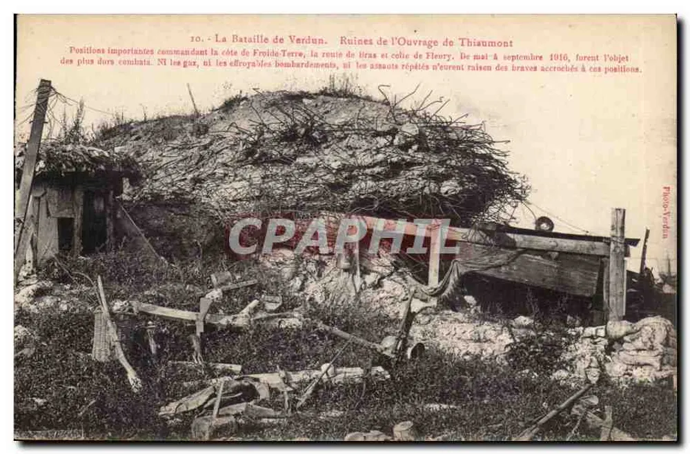 Die Schlacht von Verdun — Ruinen der Festung Thiaumont — Photos-Verdun, n°10 - Vorderseite