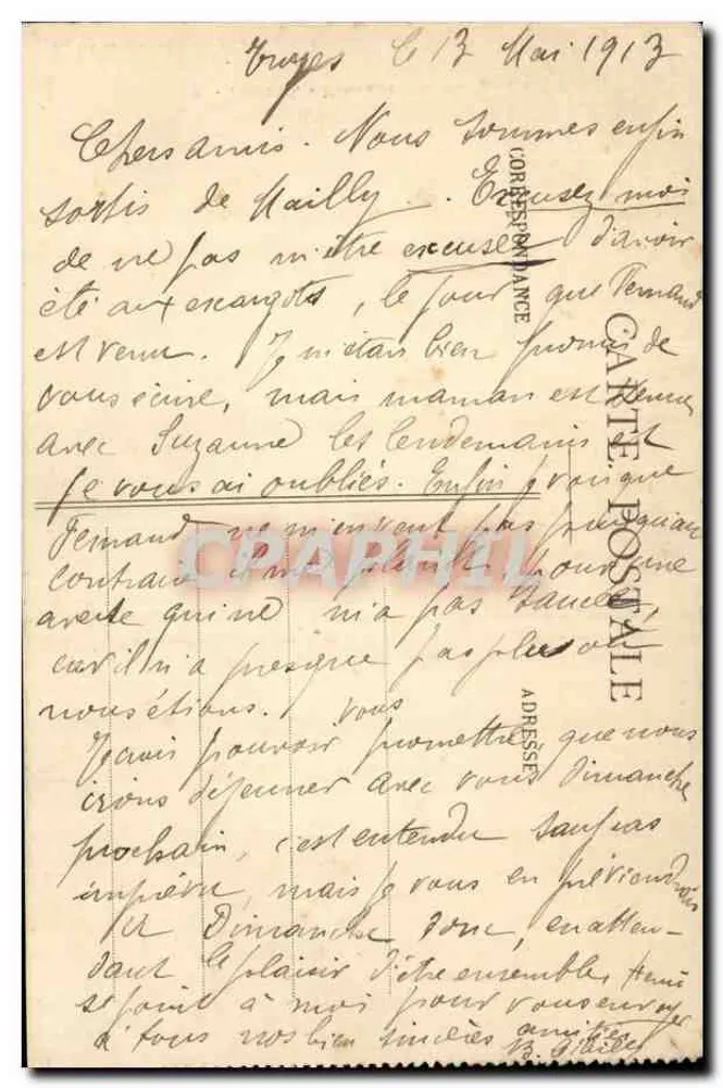 Troyes — Pomnik Dobroczynników — Dom Sklepów Zjednoczonych, wyd. Troyes, nr 29 - Rewers