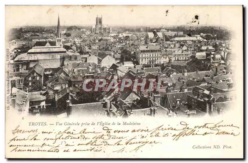 Troyes — Allgemeine Ansicht vom Kirchhof der Madeleine — Ch. GHS Buchhandlung-Verlag, Nr. 6 - Vorderseite