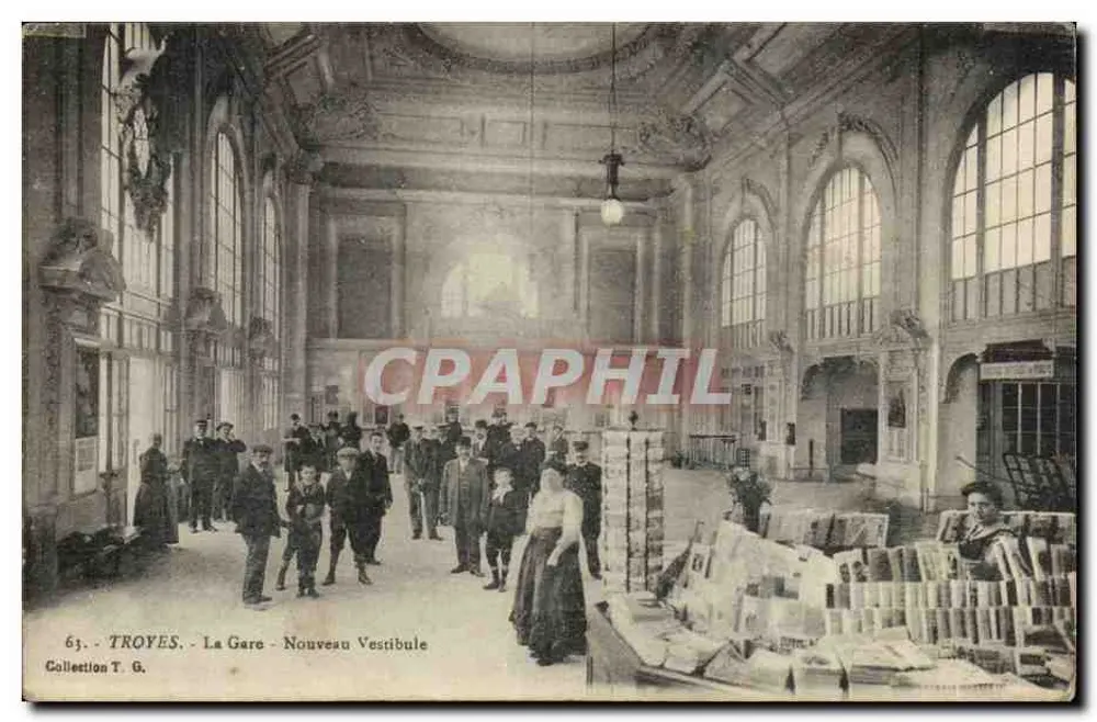 Troyes - La Gare - Nouveau Vestibule — Collection T. G. - Recto