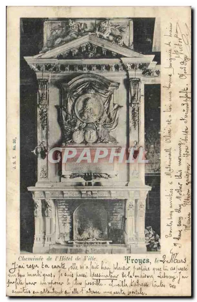 Camino dell'Hotel de Ville — Troyes — J.S.T. No. 80 - Recto