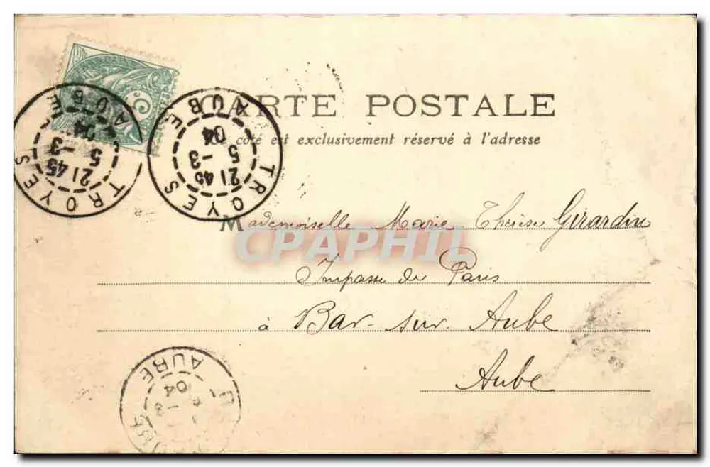 Troyes — Das Hotel-Dieu und Rue de la Cité — unbekannter Verlag, Nr. 9 - Rückseite