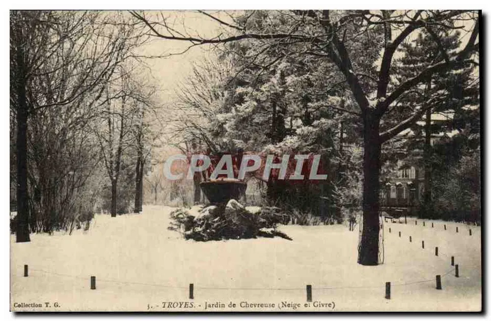 Troyes - Jardin de Chevreuse (Schnee und Frost) — Sammlung T. G. - Vorderseite