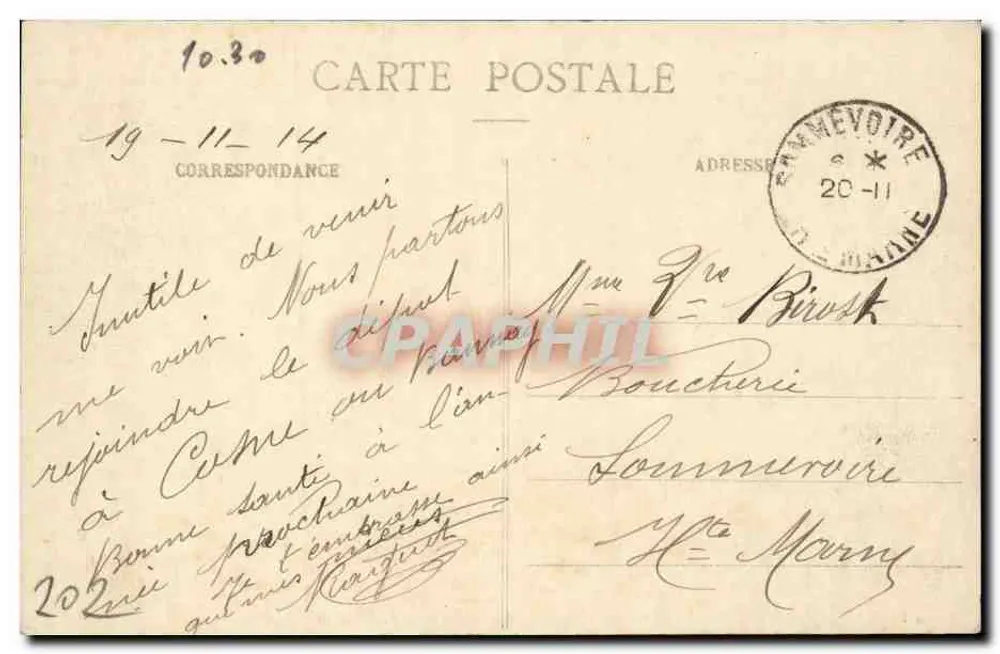 Troyes - Jardin de Chevreuse (Schnee und Frost) — Sammlung T. G. - Rückseite