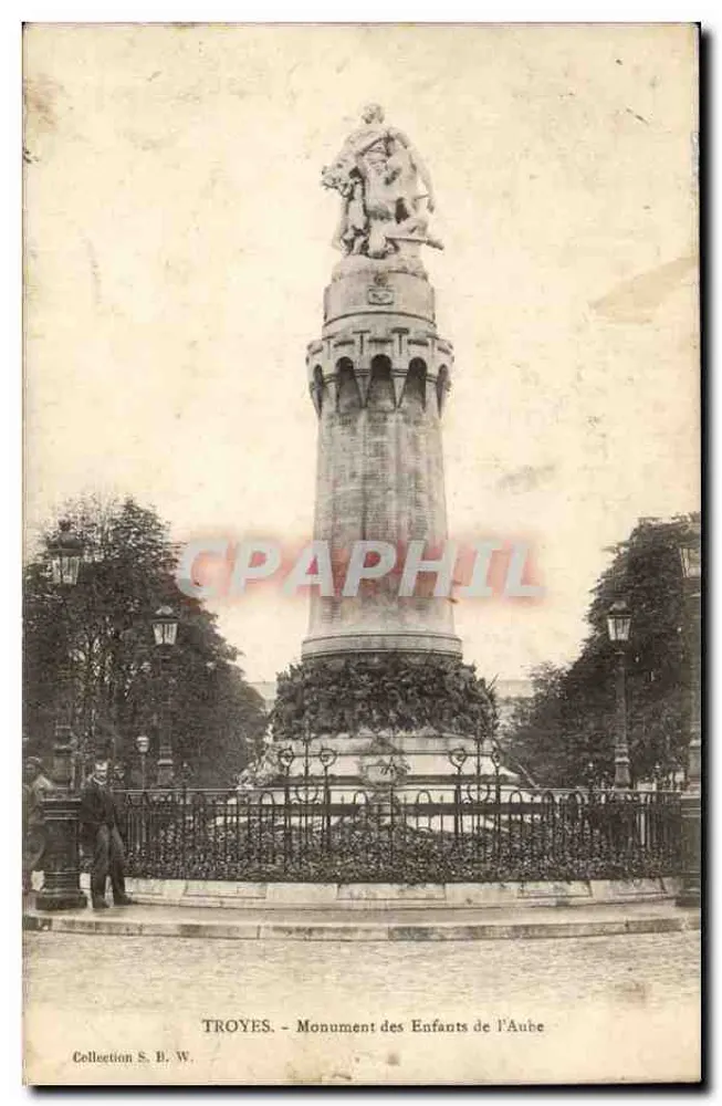 Troyes - Monument der Kinder der Aube — Sammlung S. B. W. - Vorderseite