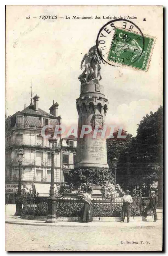 Troyes — Denkmal der Kinder der Aube — Sammlung T. G. - Vorderseite