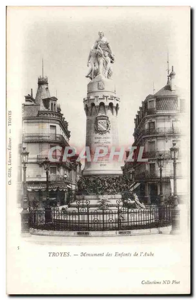 Troyes — Denkmal der Kinder der Aube — Ch. Guis, Buchhändler-Verleger - Vorderseite