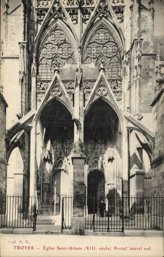 Troyes — Kirche Saint-Urbain (13. Jahrhundert) Südportal - Vorderseite