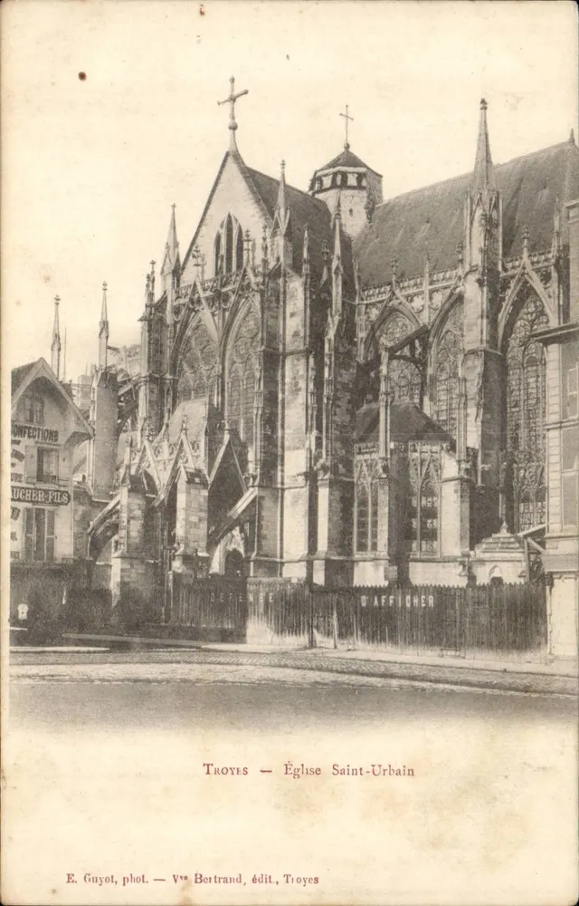 Troyes — Igreja de São Urbano — E. Guyot, fot. — V° Bertrand, edit. Troyes - Frente