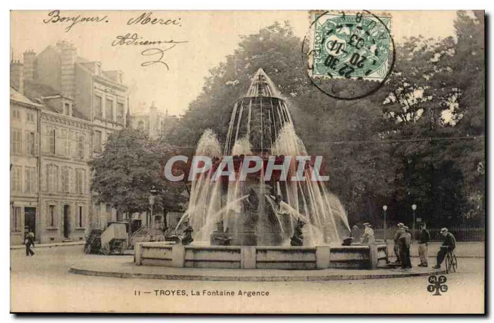 Troyes, A Fonte Argence — editor anônimo, n° 11 - Frente