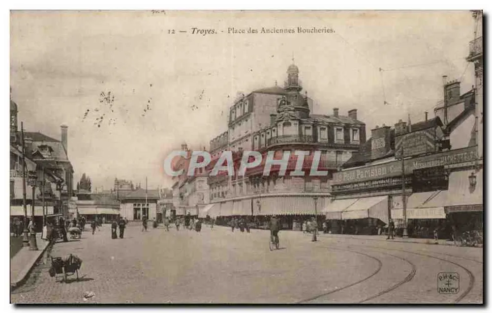 Troyes — Place des Anciennes Boucheries — Verlag Nancy, n°12 - Vorderseite