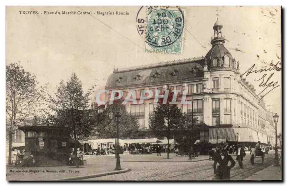 Troyes - Place du Marché Central - Magasins Réunis - Maison des Magasins Réunis, Verlag Troyes - Vorderseite